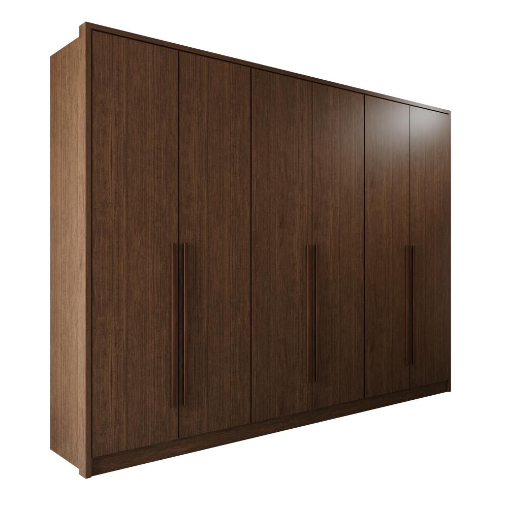 Guarda Roupas 100%  Mdf 6 Portas 5 Gavetas Moscou - Mais Móveis  New Canion