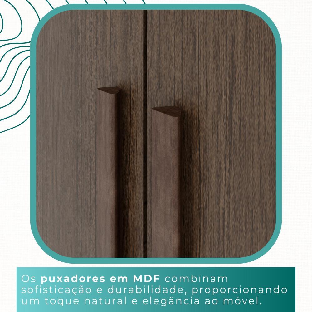 Guarda Roupas 100%  Mdf 6 Portas 5 Gavetas Moscou - Mais Móveis  New Canion