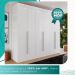 Guarda-roupa Casal 100% Mdf 6 Portas 4 Gavetas Grécia -  Mais Móveis  Neve