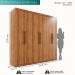Guarda-roupa Casal 6 Portas 3 Gavetas Espanha - Mais Móveis  Cinamomo