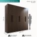 Guarda-roupa Casal 6 Portas 3 Gavetas Espanha - Mais Móveis  New Canion