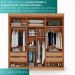 Guarda-roupa Casal 6 Portas 4 Gavetas Roma - Mais Móveis  Cinamomo