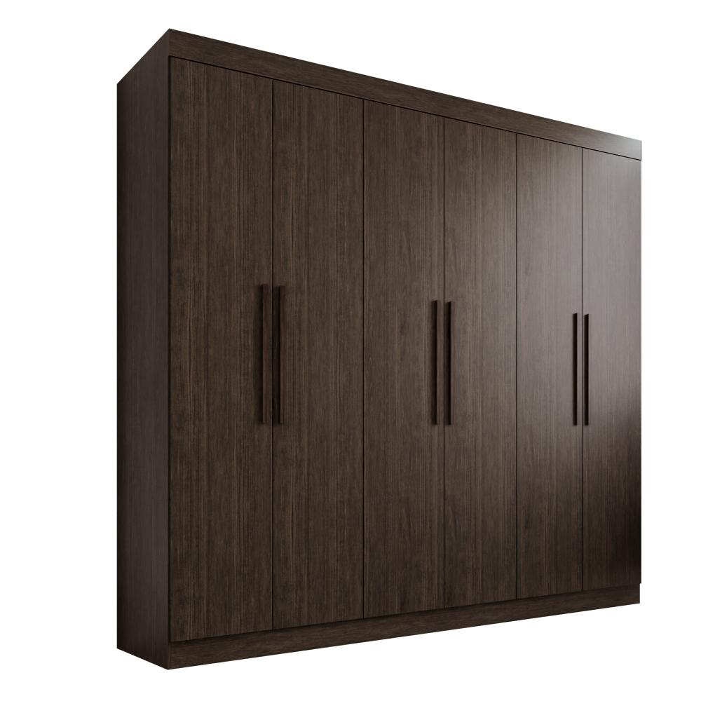 Guarda-roupa Casal 6 Portas 4 Gavetas Roma - Mais Móveis  New Canion