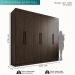 Guarda-roupa Casal 6 Portas 4 Gavetas Roma - Mais Móveis  New Canion