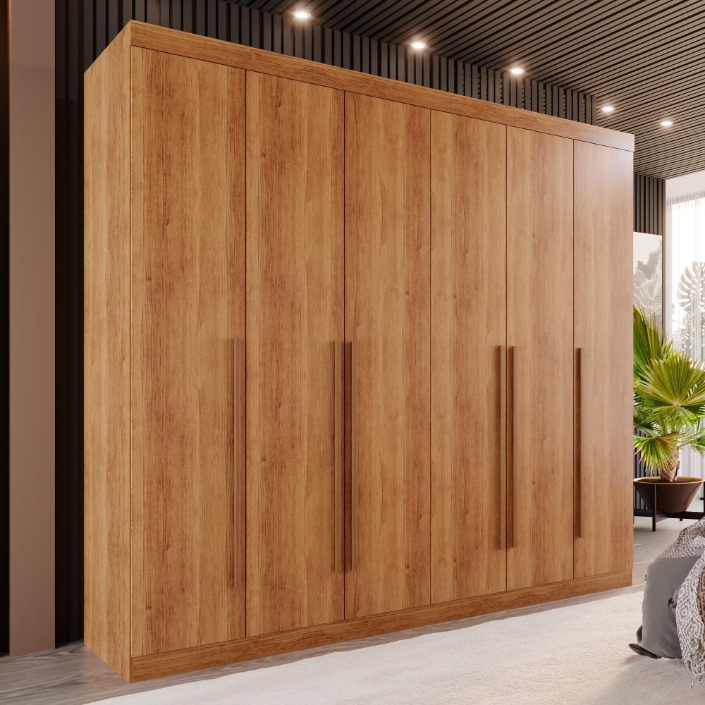 Guarda-roupa Casal 6 Portas 6 Gavetas Sparta - Mais Móveis  Cinamomo