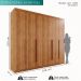 Guarda-roupa Casal 6 Portas 6 Gavetas Sparta - Mais Móveis  Cinamomo