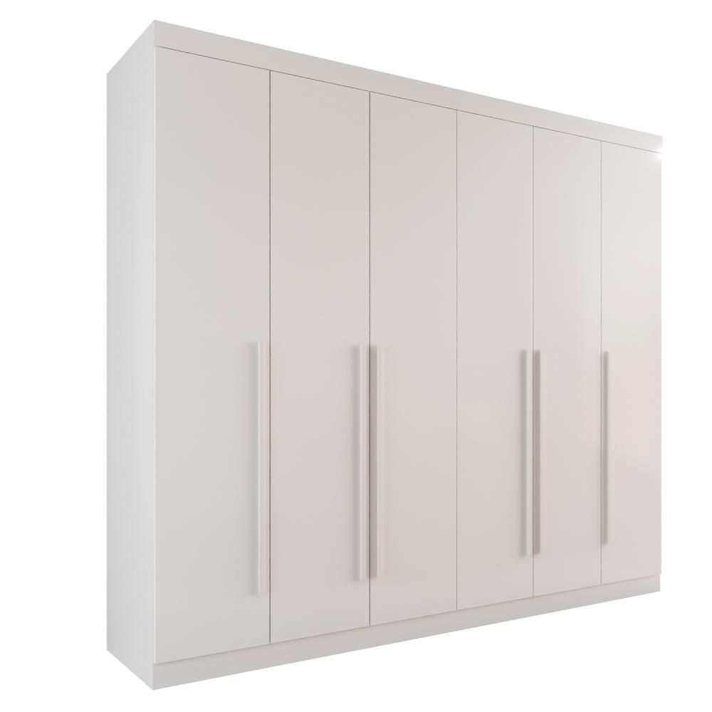 Guarda-roupa Casal 6 Portas 6 Gavetas Sparta - Mais Móveis  Neve