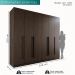 Guarda-roupa Casal 6 Portas 6 Gavetas Sparta - Mais Móveis  New Canion
