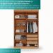 Guarda-roupa Solteiro 4 Portas 3 Gavetas Espanha - Mais Móveis  Cinamomo