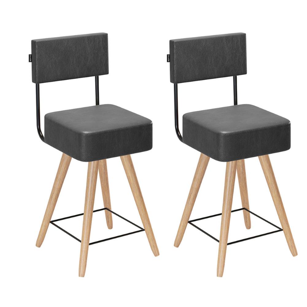 2 Cadeiras Com Encosto Finlandia Preto