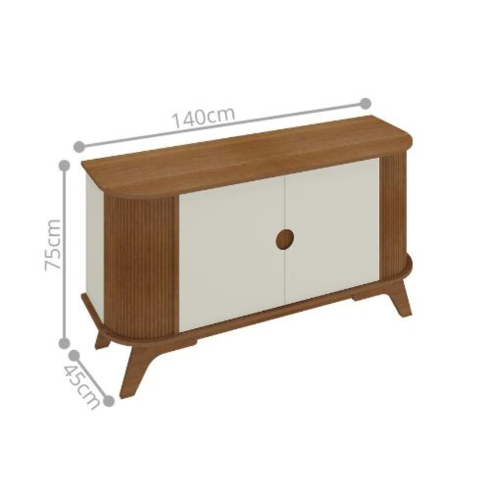 Aparador Bahch 2 Portas Cinamomo Off White  