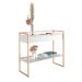 Aparador Bancada Buffet Industrial - Branco/Cobre