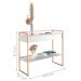 Aparador Bancada Buffet Industrial - Branco/Cobre
