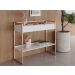 Aparador Bancada Buffet Industrial - Branco/Cobre