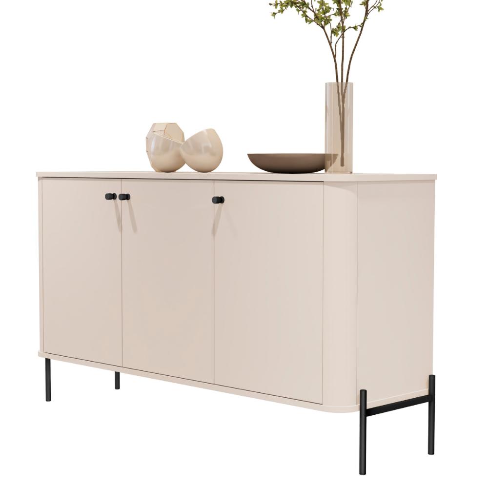 Aparador Baton Rouge Off White Preto