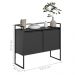 Aparador Buffet 2 Portas Industrial Roma Preto