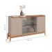 Aparador Buffet Com Vidro 2 Portas Roma Off White Cedro