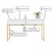 Aparador Buffet Iron Industrial Corredor Sala Branco Dourado  