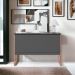 Aparador Buffet com 3 Portas Bari Preto Cobre
