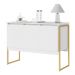 Aparador Dourado 3 Portas Branco Dourado  