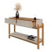 Aparador Retrô com 2 Gavetas Harman Off White Cedro