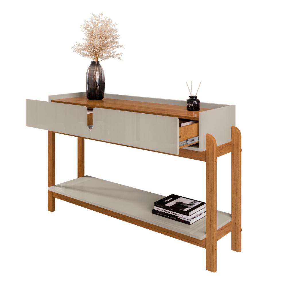 Aparador Retrô com 2 Gavetas Harman Off White Cedro