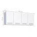 Armário Aéreo 4 Portas Ipixuna Branco