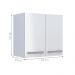 Armário Aéreo com 2 Porta Araci Branco