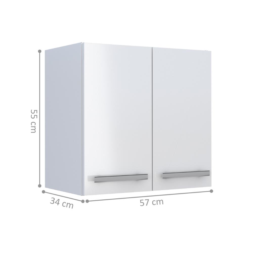 Armário Aéreo com 2 Porta Araci Branco