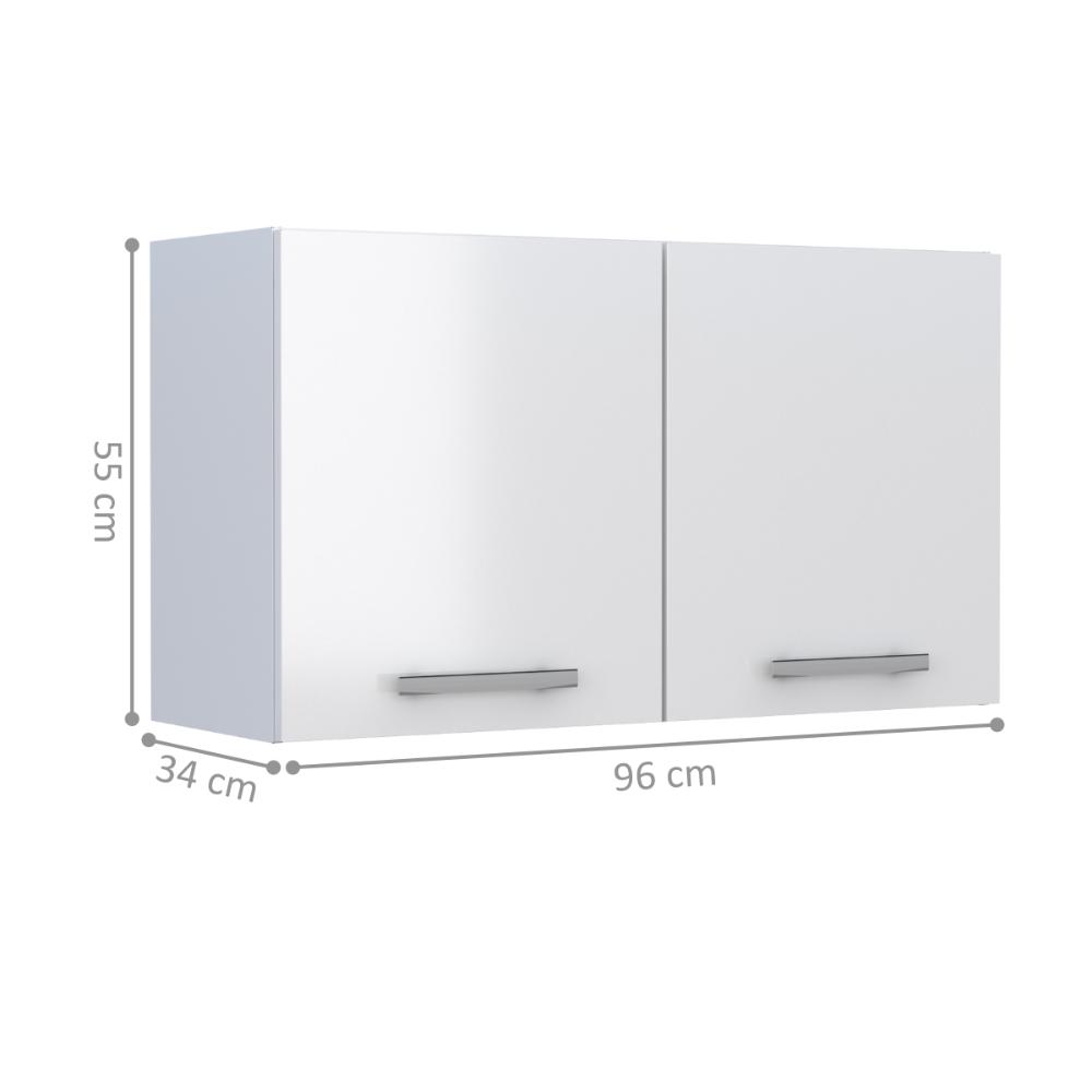 Armário Aéreo com 2 Porta Araci Branco