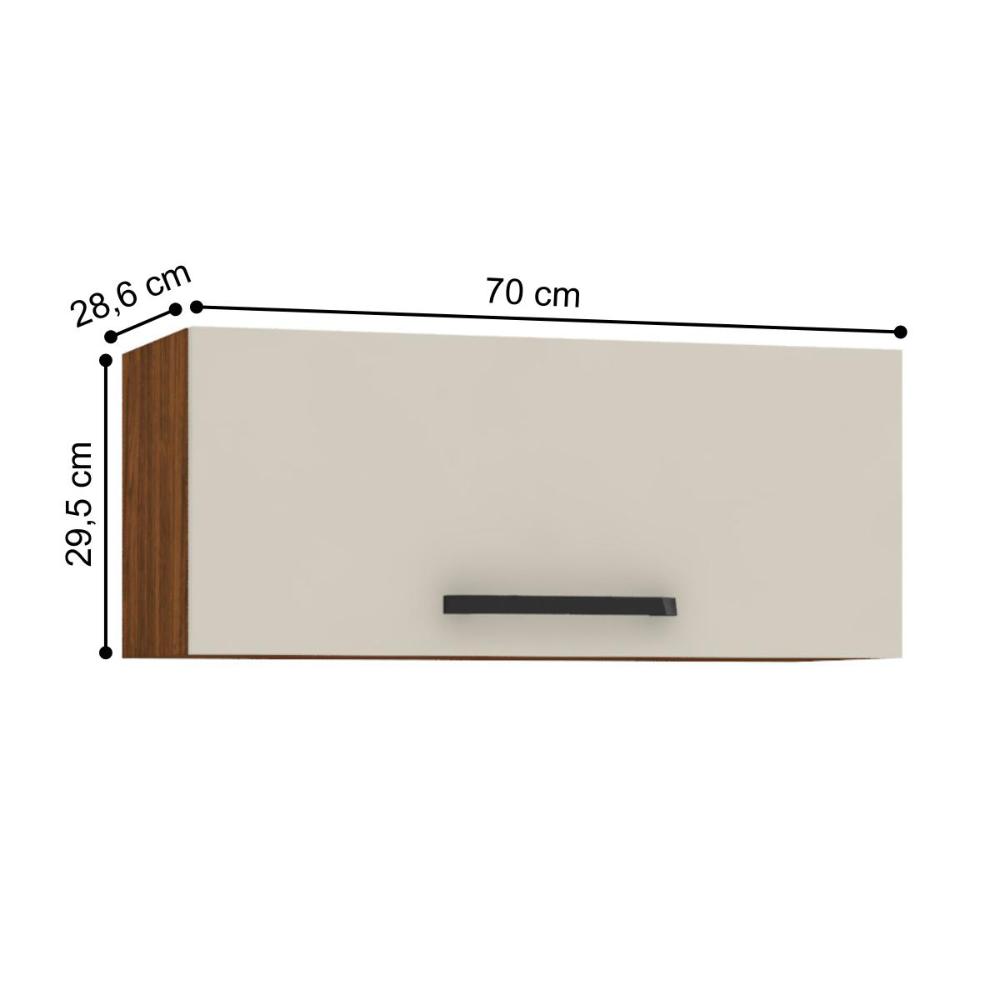 Armário Refrigerador 700 Ametista Nogueira Off White