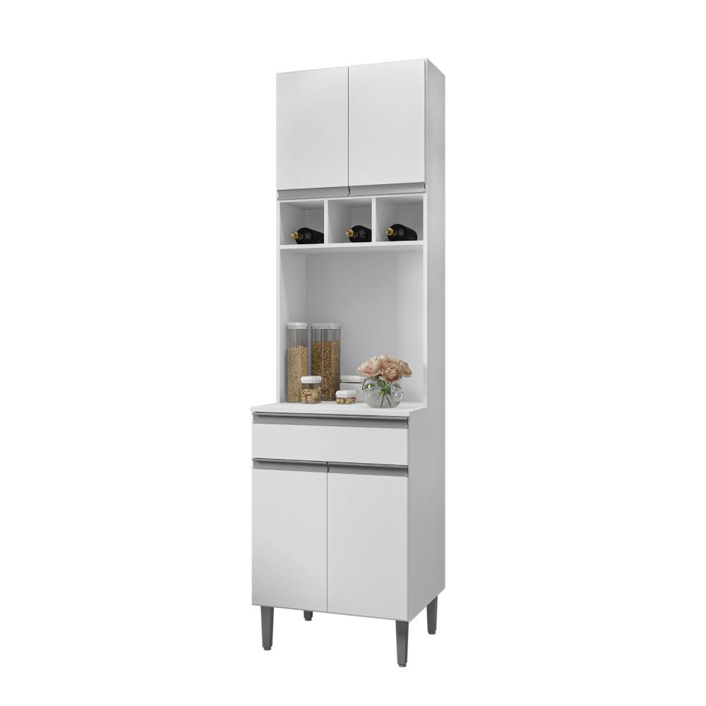 Armário de Cozinha 4 Portas Catanzaro Branco