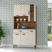 Armário de Cozinha com 6 Portas Roma Nogueria Off White