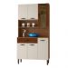 Armário de Cozinha com 6 Portas Roma Ripado Off White
