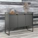 Armario Industrial 3 Portas Balso Conjunto 2 Peças - Preto