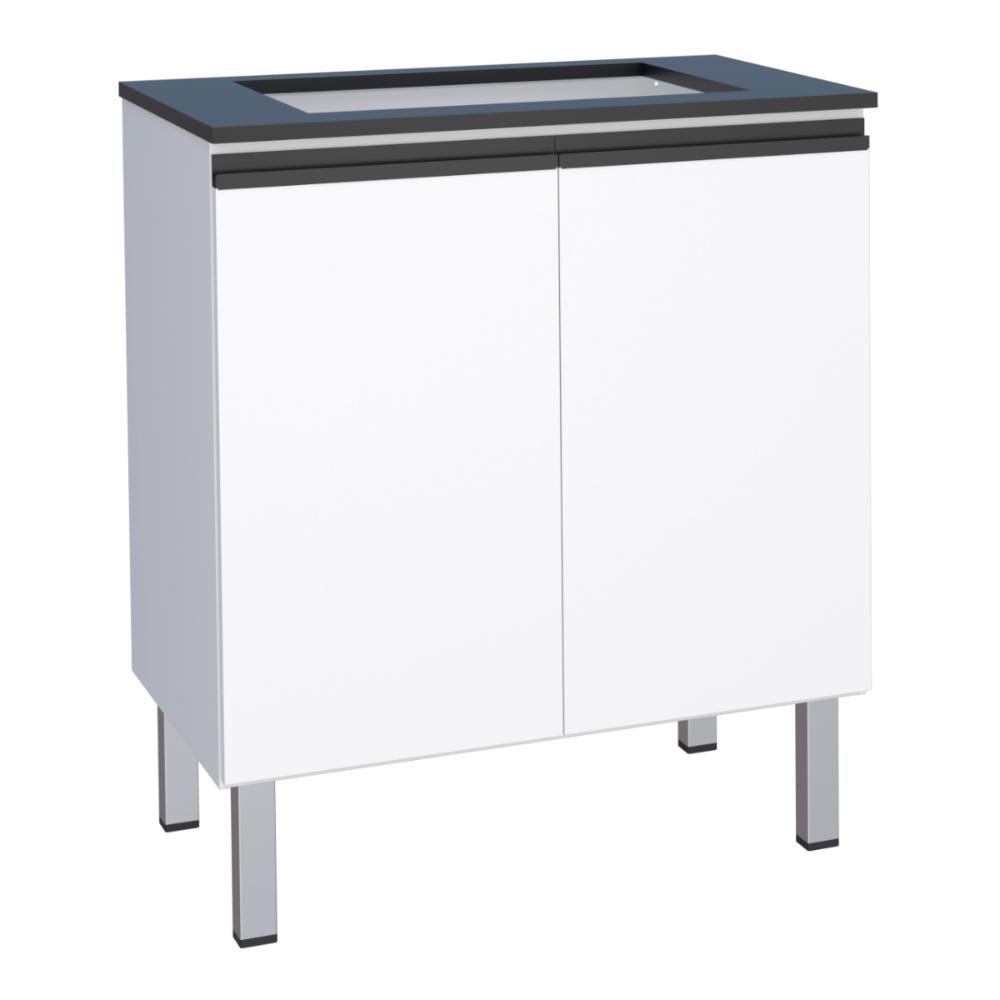 Balcão para Cooktop 5 Bocas de Cozinha Silves Branco
