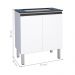 Balcão para Cooktop 5 Bocas de Cozinha Silves Branco