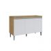 Balcão para Cozinha 3 Portas Leyton amendoa branco  