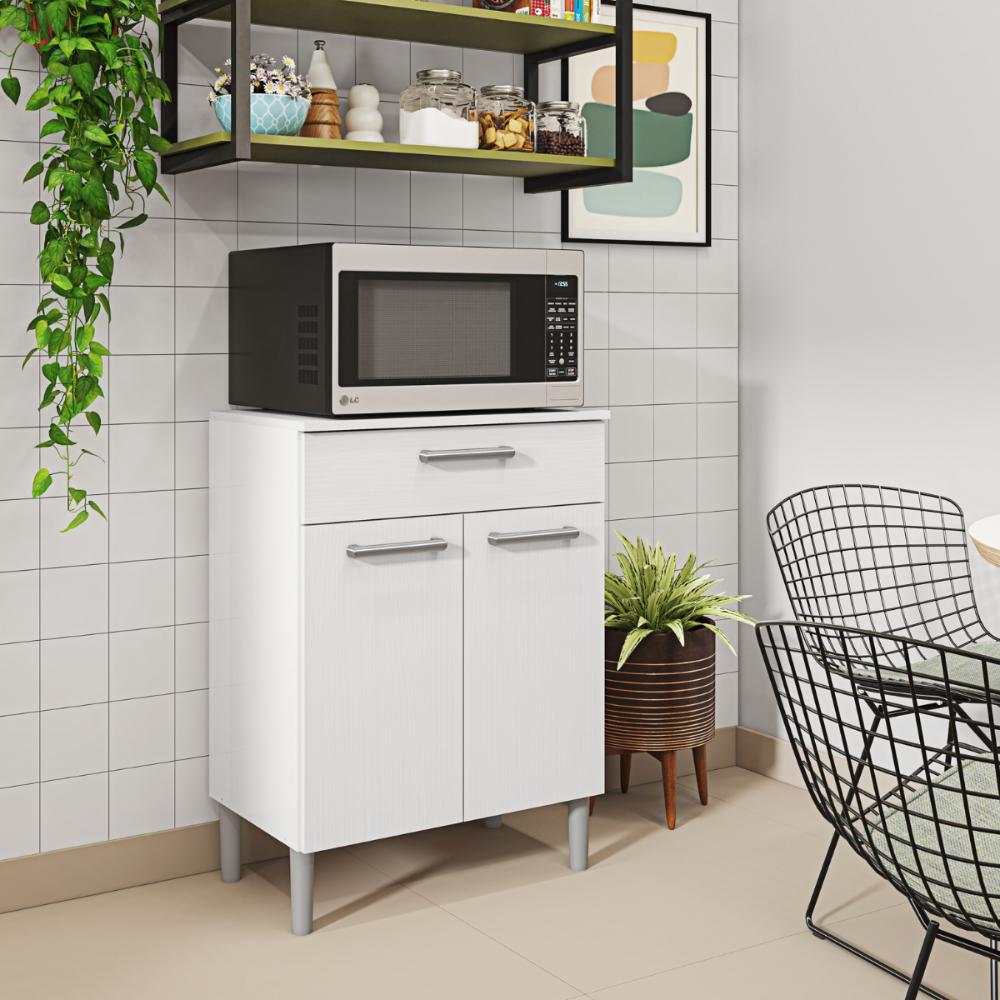 Balcão para Microondas de Cozinha Granada Branco