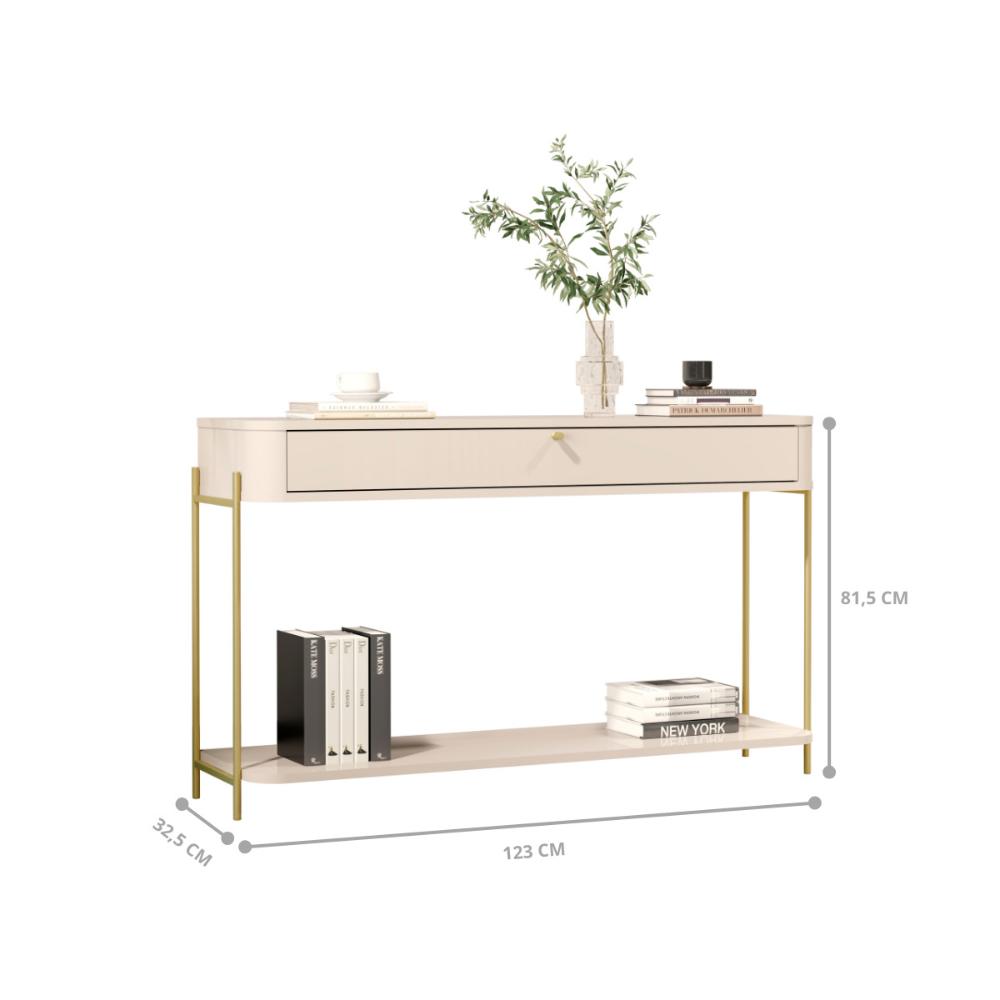 Bancada Baton Rouge Off White Dourado