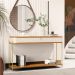 Bancada Baton Rouge Off White Nature Dourado