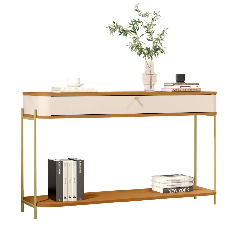Bancada Baton Rouge Off White Nature Dourado