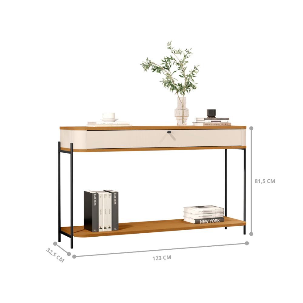 Bancada Baton Rouge Off White Nature Preto