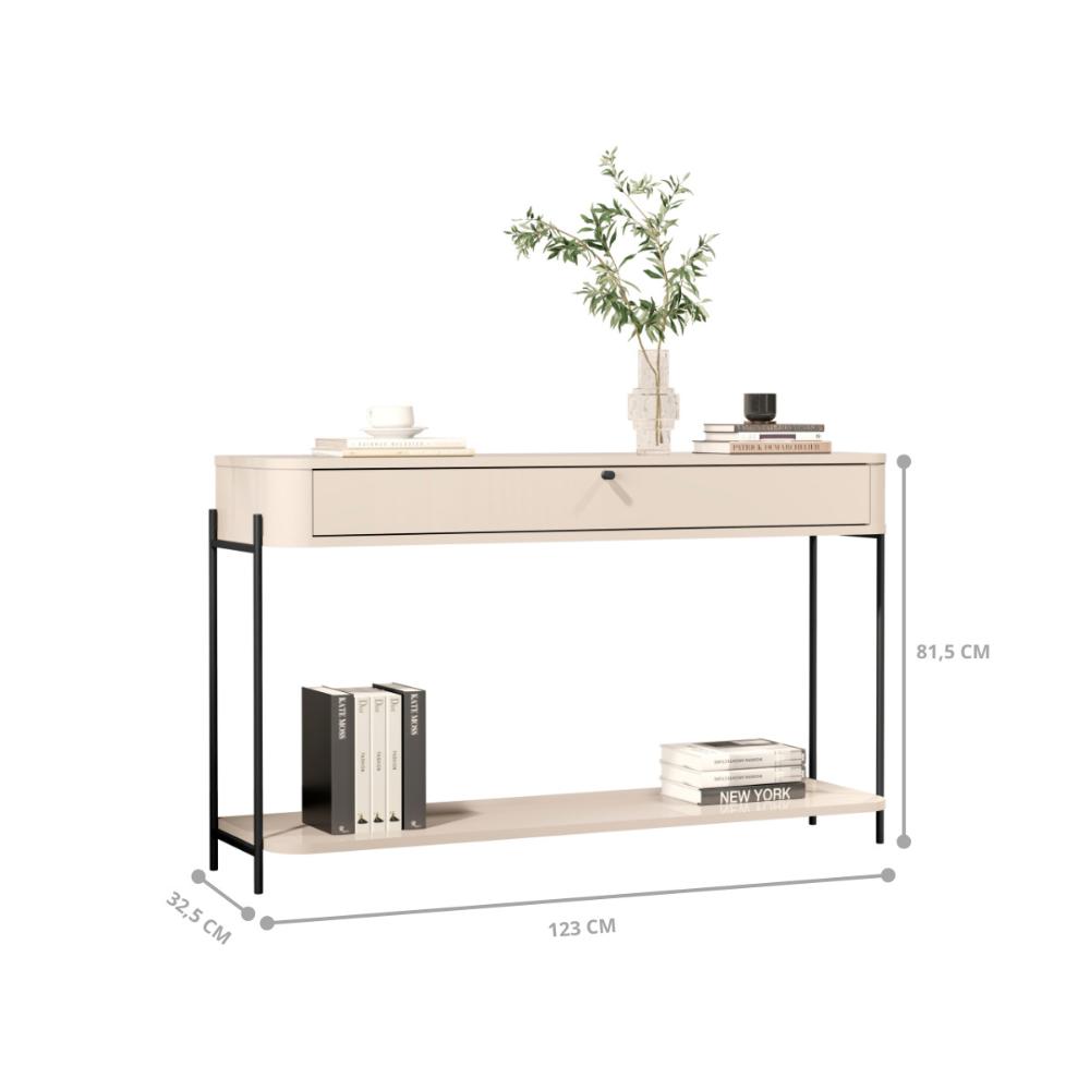 Bancada Baton Rouge Off White Preto