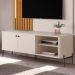 Bancada Para TV 58 Polegadas Boreal Off White Preto