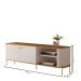 Bancada Para TV 58 Polegadas Sven Off White Nature Dourado