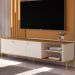 Bancada Para TV 70 Polegadas Boreal Off White Nature Dourado