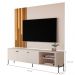 Bancada Para TV 70 Polegadas Boreal Off White Preto