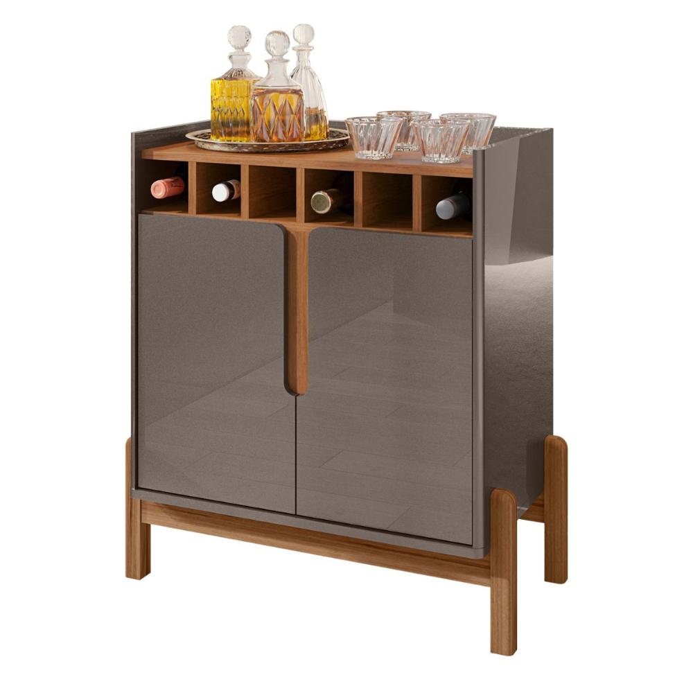 Bar com Adega e 2 Portas Weston Pérola Cedro