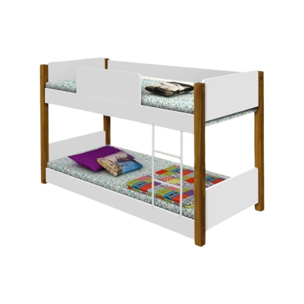 Beliche Montessoriana com Colchão Melissa Branco e Mel 